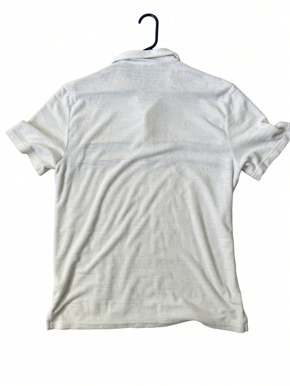 Faherty Cabana Towel Terry Surf Stripe Polo Large - Picture 3 of 8